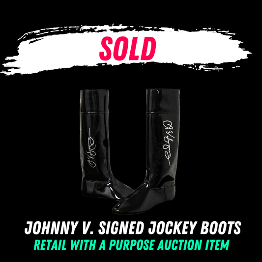 Johnny Velázquez Autographed Jockey Boots