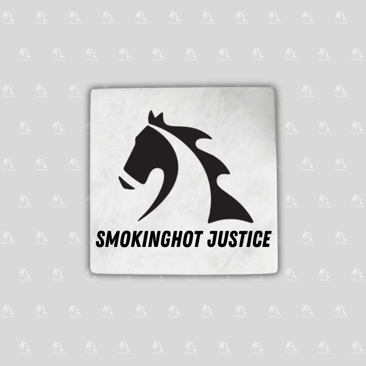 Smokinghot Justice Marble Coaster w/ Cork Back