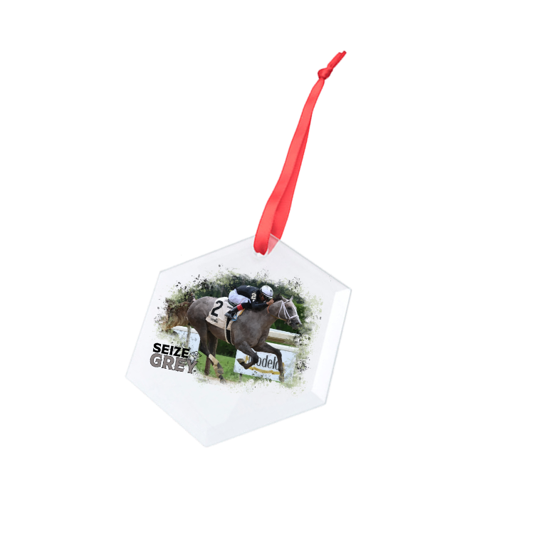 Seize the Grey Glass Ornament