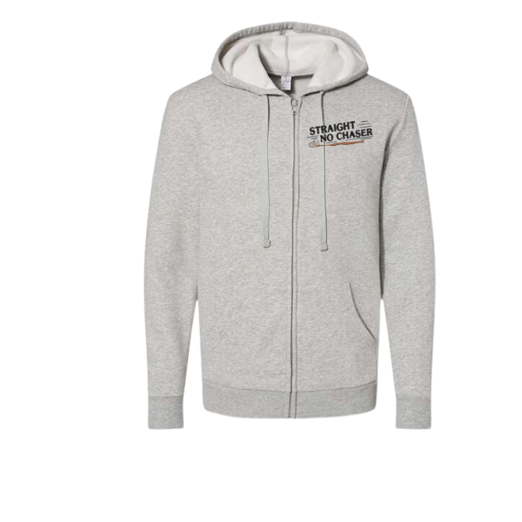 Straight No Chaser Unisex Embroidered Fleece Zip Hoodie