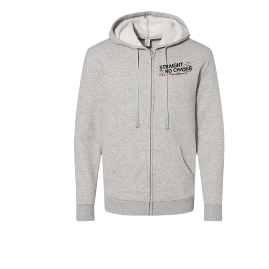 Straight No Chaser Unisex Embroidered Fleece Zip Hoodie