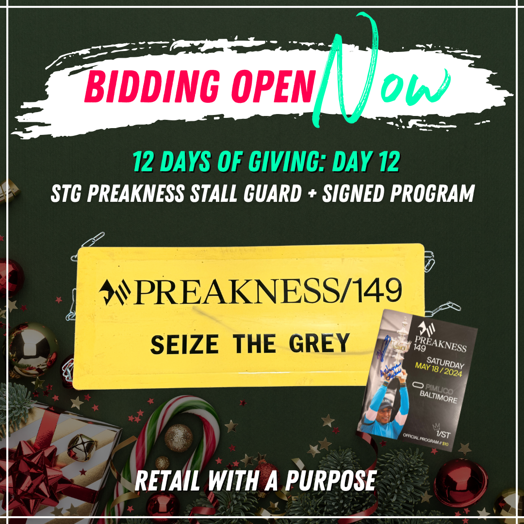 Seize the Grey Preakness Stall Guard + Signed Program