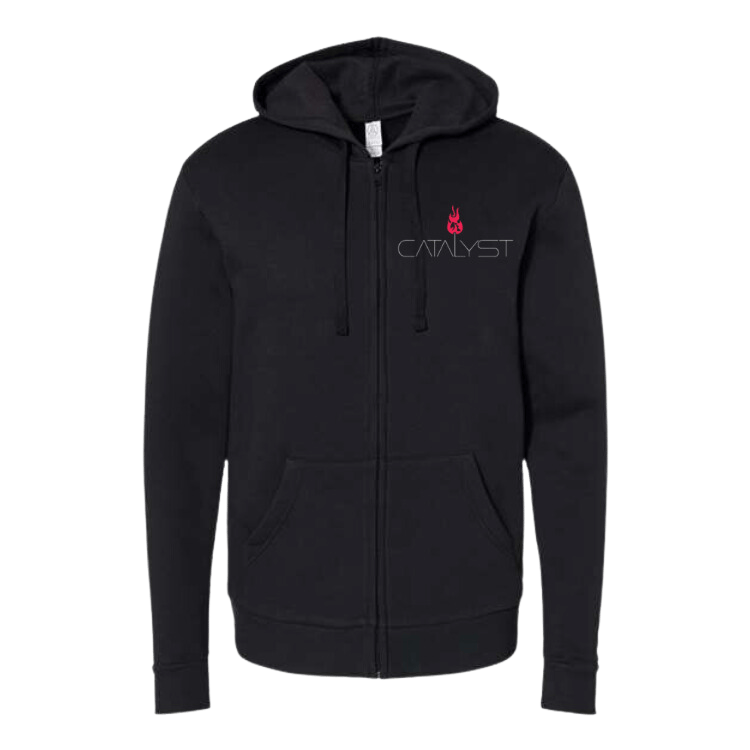 Catalyst Unisex Embroidered Fleece Zip Hoodie