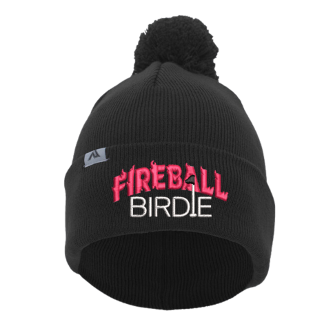 Fireball Birdie Beanie with Pom-Pom