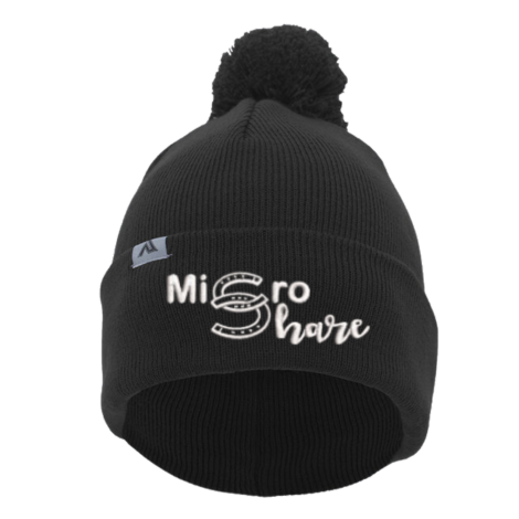 Micro Share Pom-Pom Beanie