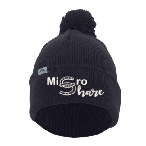 Micro Share Pom-Pom Beanie