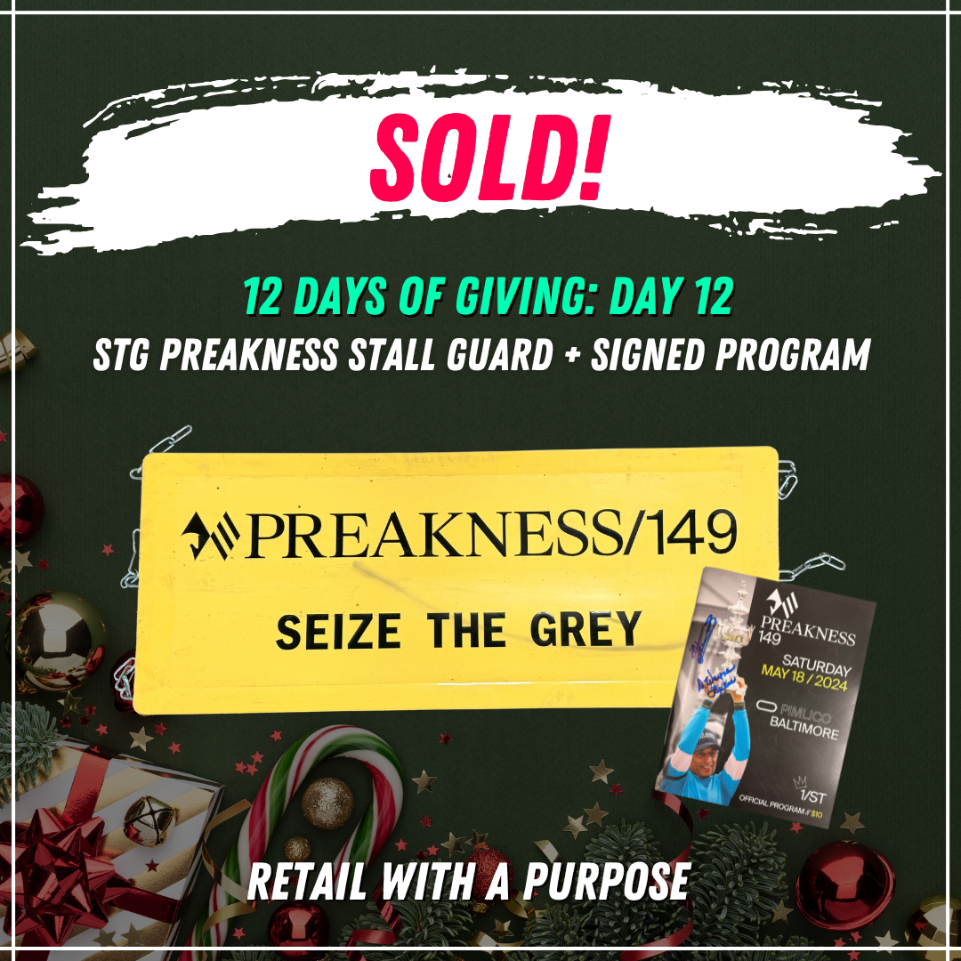 Seize the Grey Preakness Stall Guard + Signed Program