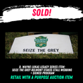 Load image into Gallery viewer, Seize the Grey Belmont Stakes Stall Webbing + Signed Program
