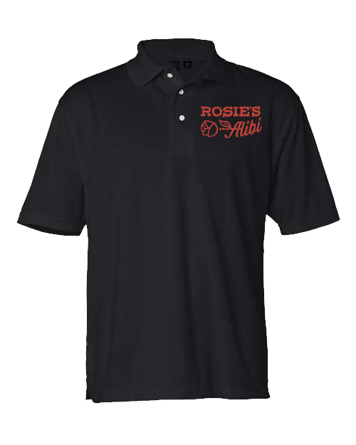 Rosie's Alibi Embroidered Men's Polo