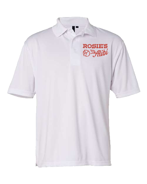 Rosie's Alibi Embroidered Men's Polo