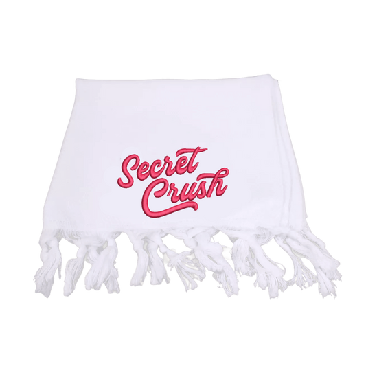Secret Crush Bar Towel - White