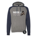 Load image into Gallery viewer, Seize the Grey Men's Raglan Hooded Sweatshirt
