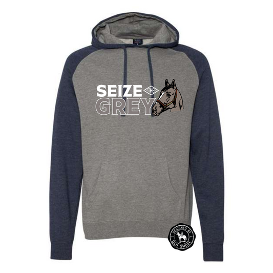 Seize the Grey Men's Raglan Hooded Sweatshirt