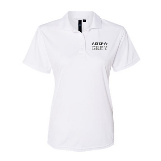 Seize the Grey Women's Embroidered Polo Shirt