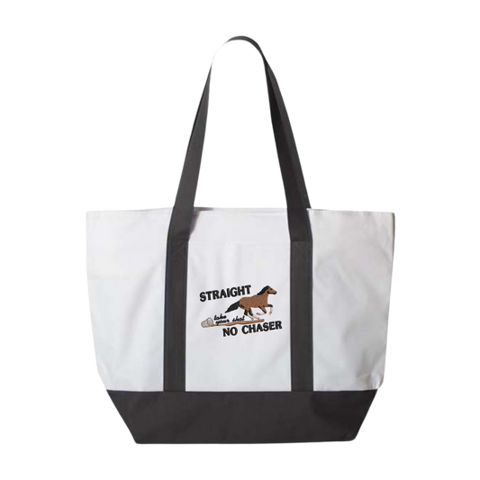 Straight No Chaser Embroidered Tote Bag