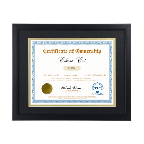 Classic Cut Certificate of Ownership