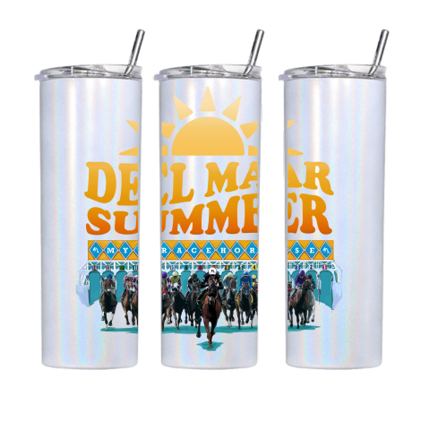 Del Mar Racetrack 3D Lenticular 20 Oz Tumbler Cup | Horse Racing Theme - Pick Your Design!