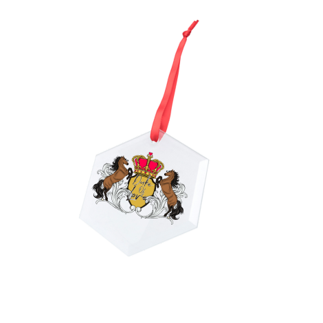 Duke of Love Hexagonal Glass Ornament