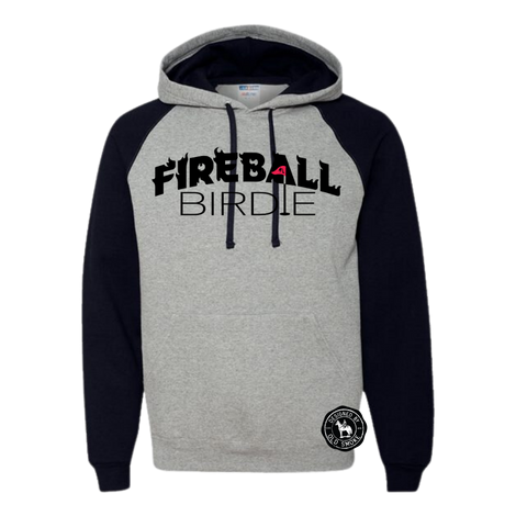 Fireball Birdie Unisex Raglan Hooded Sweatshirt
