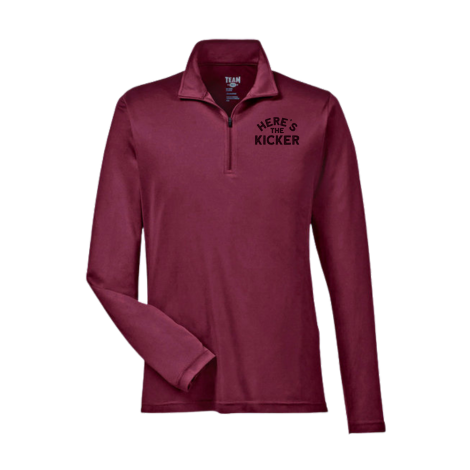 Here's the Kicker Men's 3/4 Zip Up Pullover