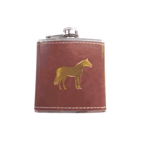 Gold Foiled Horse Flask