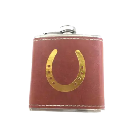 Gold Foiled Horse Shoe Flask