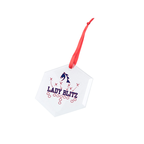 Lady Blitz Hexagonal Glass Ornament