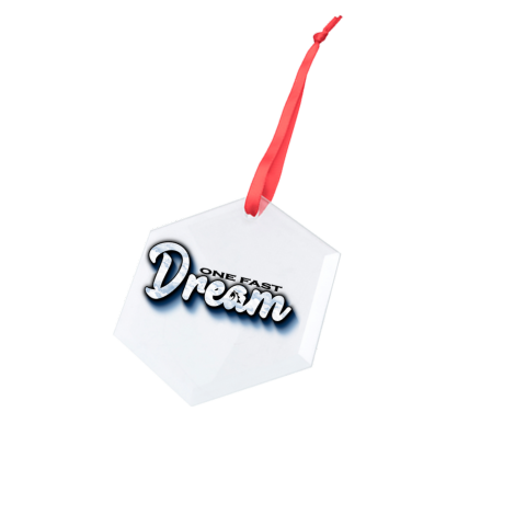 One Fast Dream Glass Ornament