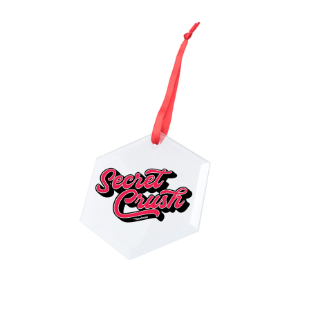 Secret Crush Hexagonal Glass Ornament