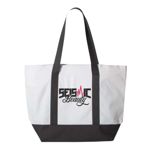 Seismic Beauty Embroidered Tote Bag