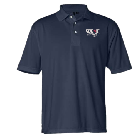 Seismic Beauty Men's Embroidered Polo Shirt
