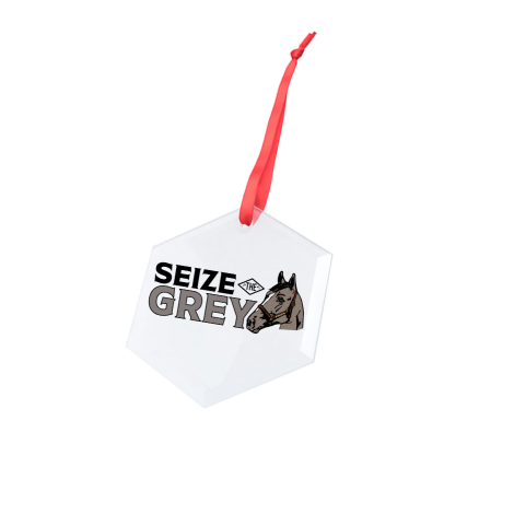 Seize the Grey Glass Ornament