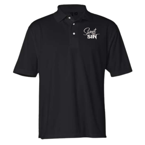 Sweet as Sin Men's Embroidered Polo Shirt