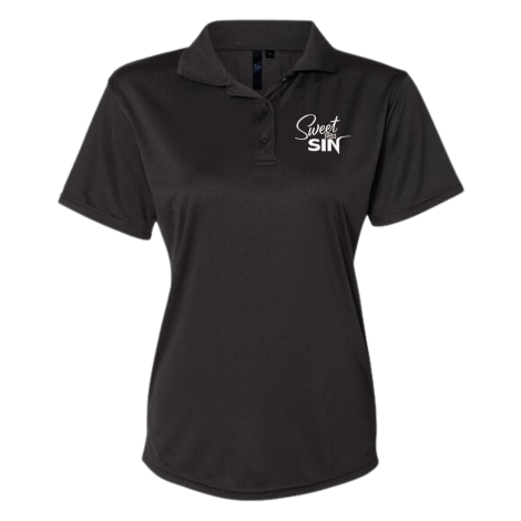 Sweet as Sin Women's Embroidered Polo Shirt