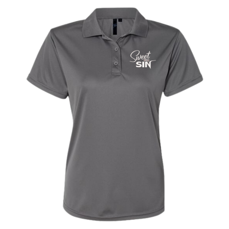 Sweet as Sin Women's Embroidered Polo Shirt