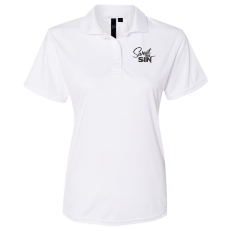 Sweet as Sin Women's Embroidered Polo Shirt